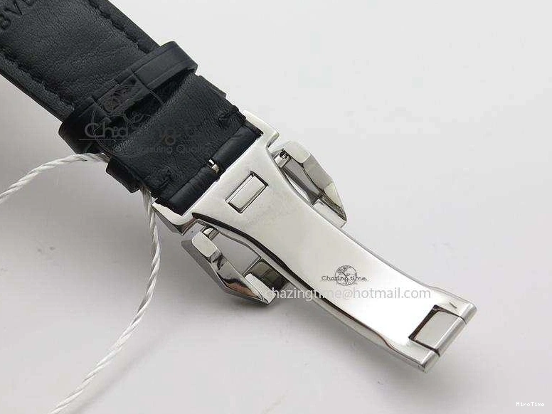 MIROTIME 0401 Casual Portuguese IW371405 ZF 1:1 Best Edition SS White Dial Silver Markers On Black Leather Strap A 7305